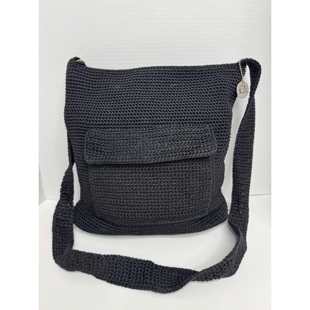 The Sak Black Crochet Crossbody Bag